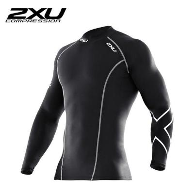 ZXU Men Long Sleeve Compression Black/Silver