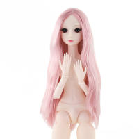 60CM BJD Doll With 20Movable Joints And 4D Simulated Eyelashes 13 Mid-length Wig Female Fashion Modification Body Girl Nude Toy