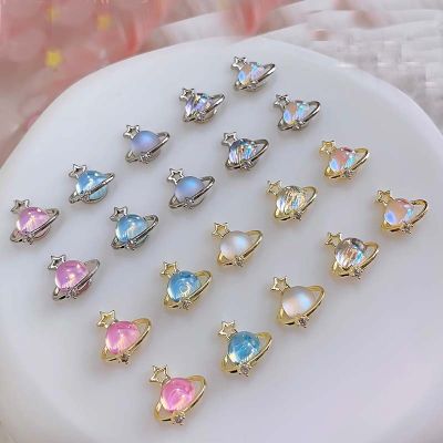 Planet Nail Charms Diamond Rhinestones Cross Shape Design for 3d Luxury Nails Art Gems Parts Chic Jewelry Manicure Accessories
