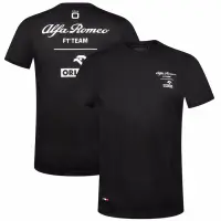 (in stock) 2023Alfa Romeo Alfa Romeo F1 black race suit T-shirt (free nick name and logo)