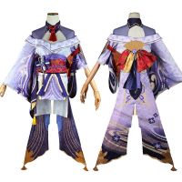 Raiden Shogun Cosplay Anime Game Genshin Impact Costume Outfits Baal Dress Wig Headwear Raiden Ei Cosplay Female