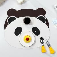 【CC】☎✹  Leather Table Cartoon Placemat Oilproof Anti-Hot Insulation Children Dinning