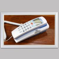 White Corded Phone Landline Telephone With FSK / DTMF Caller ID, Ringtone Adjustment, Support Callback For Home Office