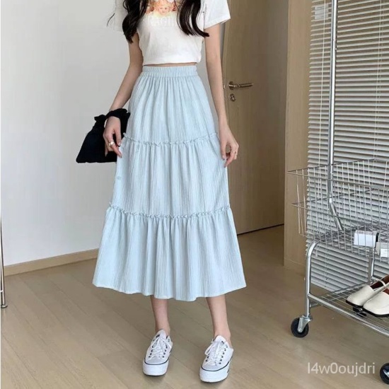 Chân váy kaki form dài hình thật vải bao đẹp-váy dài qua gối | Shopee Việt  Nam