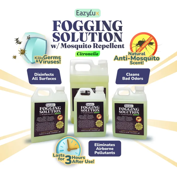 EazyLux 1/4 Liter Fogging Solution with Mosquito Repellant Citronella l