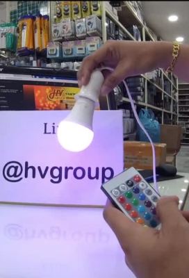 HOT** หลอดไฟเปลี่ยนสี PAE RGB 38W หลอดไฟ led เปลี่ยนสีได้ ขั้วหลอด E27 มีรีโมทควบคุม 16 สี เล่นจังหวะไฟเธคได้ ส่งด่วน หลอด ไฟ หลอดไฟตกแต่ง หลอดไฟบ้าน หลอดไฟพลังแดด