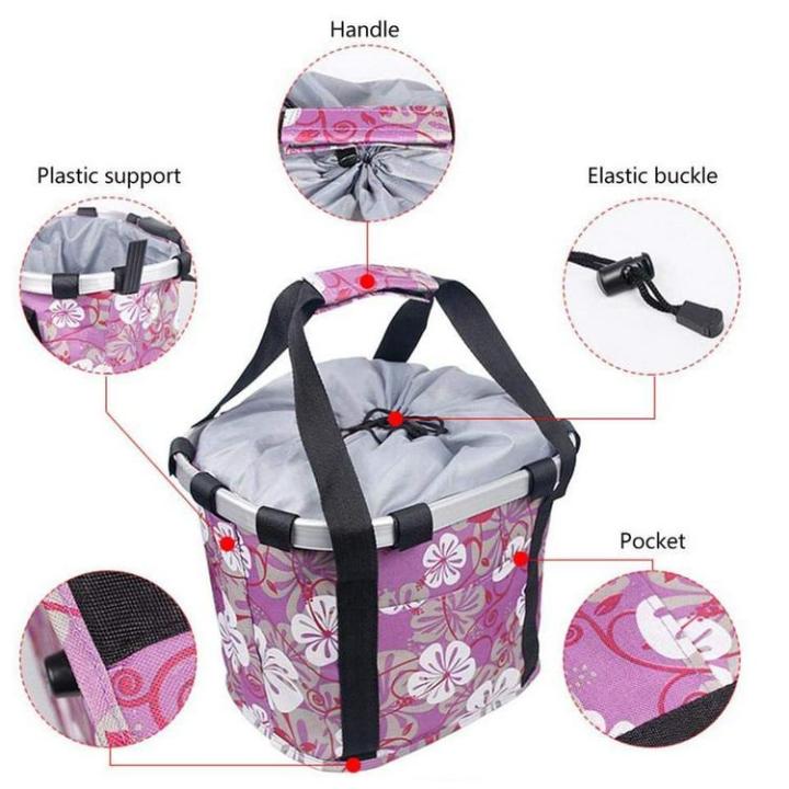 bicycle-pet-basket-easy-to-install-foldable-aluminum-alloy-front-basket-lightweight-and-durable-electric-vehicle-basket-for-puppies-and-kitties-original