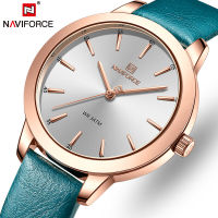 NAVIFORCE ผู้หญิงแบรนด์หรูธุรกิจนาฬิกาสำหรับแฟชั่นควอตซ์กันน้ำหนังวงผู้หญิงนาฬิกาที่สง่างาม