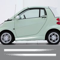 2PCS Car Door Side Skirt Stripe Sticker For Smart 451 453 Fortwo Forfour Auto Waist Line Vinyl Film Decal Decoration Essories