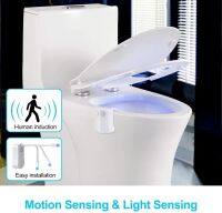 LED Toilet Lamp Motion Sensor Bathroom Night Lights 8 Colors Changeable Battery Powered IP65 for Washroom WC Toilet Light