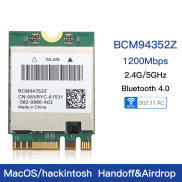 MacOS Hackintosh Không Dây Dwdw1560 WIFI M.2 Card Bluetooth 4.0 1200Mbps