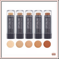 ครีมรองพื้นแท่ง คริสตัลลีน Crystall ine Foundation Stick 8.6 กรัม สูตรกันนํ้า กันเหงื่อ มอบการปกปิด เรียบเนียน  ปกปิดริ้วรอย ฝ้า กระ จุดด่างดำ รองพื้น