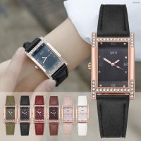 ⌚ นาฬิกาแฟชั่น⌚ New trend fashion quickly store USES ms with rectangular dial quartz wrist skin and women watch