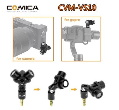 COMICA CVM-VS10 Mini Flexible XY Stereo Microphone ไมโครโฟนสำหรับ gopro 3.5mm.TRS ไมโครโฟน รับประกันศูนย์ 1ปี