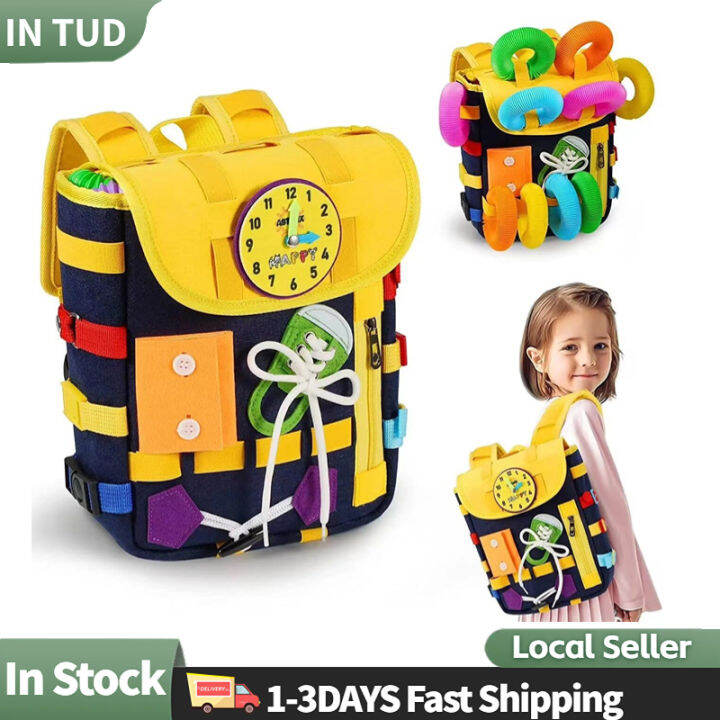 Toddler Busy Boards Toys Kids Travel Backpack Toys Montessori