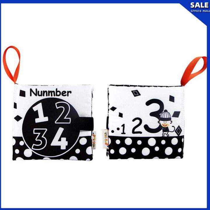Baby Cloth Book Black and White Early Learning Soft Book Baby Education