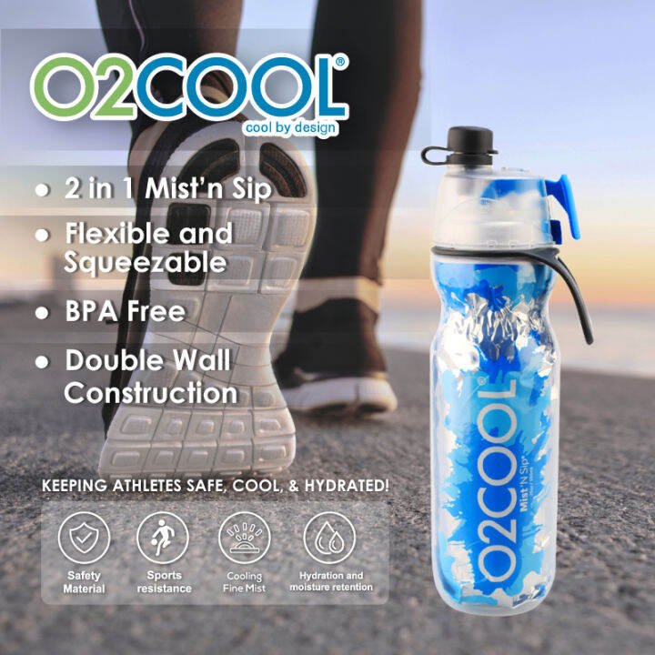[100 Authentic] O2COOL Elite Mist ‘N Sip® 20oz / 590ml Sports Bottle