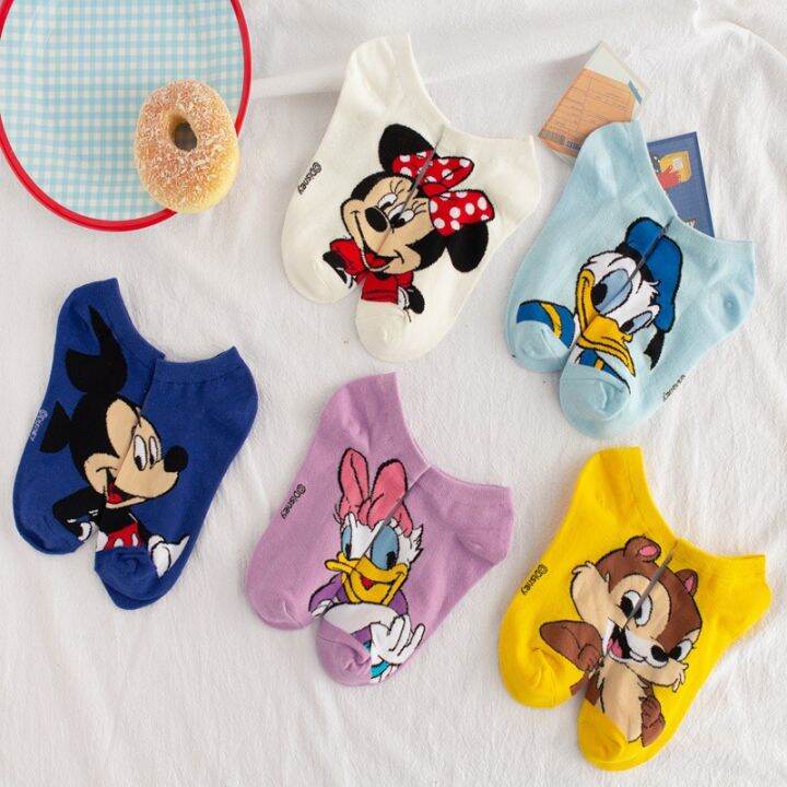 cute-donald-women-breathable-short-socks-candy-color-cartoon-uni-ankle-sock