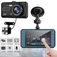 4inch Dashcam Smart Car Dvr Dual Lens Mini Universal Auto Camera 2 Channel Dash Cam Front And Rear Dual Lens 1080p Dual Dash Cam