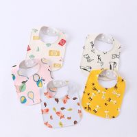 TPU Liner Waterproof Washable Baby Bib Summer Thin Baby Cotton Bib Children 39;s U shaped Saliva Towel Sleeve Bibs Newborn 0 12M