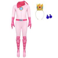 LZH Peach Princess Dress For Girls Game Role Play Clothes Cosplay Role Playing Costume Birthday Party Halloween Clothing 4-10Y