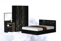 GOOD MATTRESS  ชุดห้องนอน GALAXY 5/6 ฟุต // MODEL : BTZ-501/BTZ-601 ดีไซน์สวยหรู สไตล์ยุโรป ประกอบด้วย ( เตียง+ตู้เสื้อผ้า+โต๊ะแป้ง ) แข็งแรงทนทาน