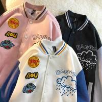 Spring and Autumn New Embroidered Letter Jacket Jacket Baseball Uniform Couple Wear Women Loose Casual Jacket coat women