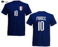 Mens Lastest Simple Style Footballer Frankreich Tshirt Navy Br10 Soccers Jersey Trikot Nummer 10 France Hop T