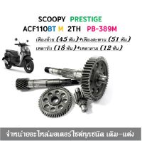 เฟืองท้าย Honda Scoopy  Nwe 2021-2022 ชุดเฟืองท้าย เฟืองเกียร์ ระบบขับเคลื่อนเกียร์ ชุดเฟืองท้าย ครบชุด ชุดใหญ่