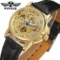 hot style T-WINNER winner watch round hollow automatic mechanical Roman numeral blue pointer