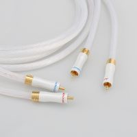 【DT】High Quality 5N Silver plated OCC RCA cable Analog cable RCA audio cable Silver plated  hot