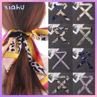 XIAHU 2Pcs 40 สี ที่คาดผม อุปกรณ์ตกแต่ง ผ้าพันคอริบบิ้นตกแต่ง ผ้าพันคอคอ ริบบิ้นหูหิ้วกระเป๋าถือ ผ้าพันคอไหมขนาดเล็ก