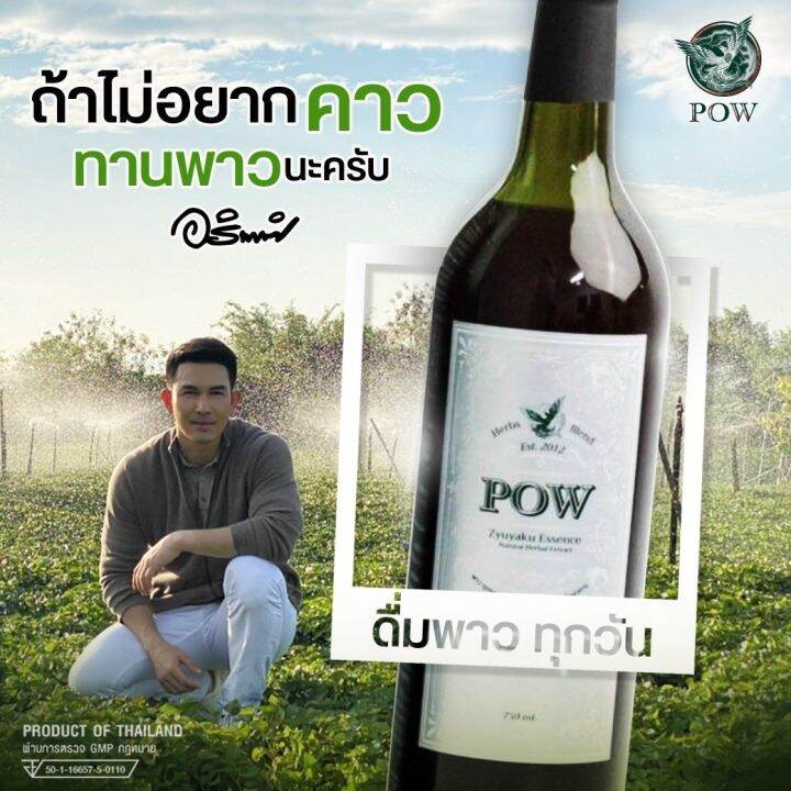 ของแท้ส่งฟรี-ยกลัง-พาว-pow-น้ำสมุนไพรพลูคาวและสมุนไพรอื่นๆ-อีก-11-ชนิด-ขนาด-750-มล