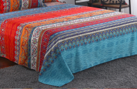 Bohemian Bed Cover 3d Boho Mandala Printing Flat Sheet with Pillow Case Bedspread 3pcsset Bed Set