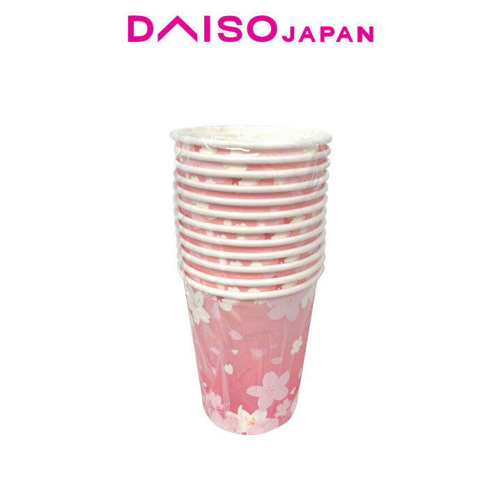 Daiso Cherry Blossom Paper Cups (205ml, 12 pieces) | Lazada PH