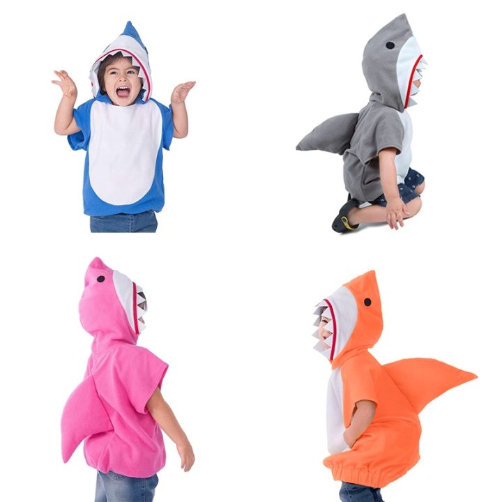 Shark Babe Halloween Costume For Kids - Unisex Polyester Cosplay Hoodie