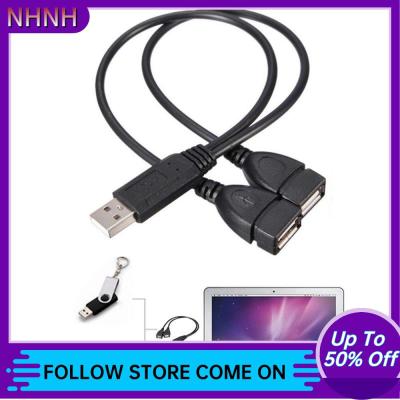 NHNH ตัวเชื่อมต่ออุปกรณ์คอมพิวเตอร์แบบมืออาชีพฮับ2.0 USB ตัวแยกสัญญาณสายเคเบิลอะแดปเตอร์ตัวผู้กับตัวเมียแบบคู่