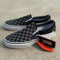 Vans Slip On Checker Board Black And Grey Color รองเท้าผ้าใบแวนส์ตารางดำเทา สุดฮิบปี้ จัดส่งฟรี!!! 1-2วันรับของ