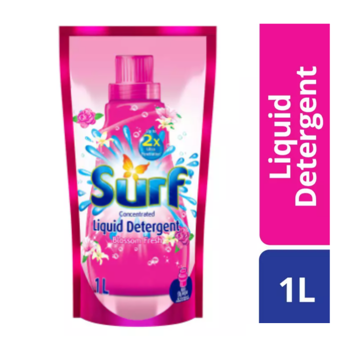 Surf Liquid Detergent Blossom Fresh 1L Pouch Lazada PH