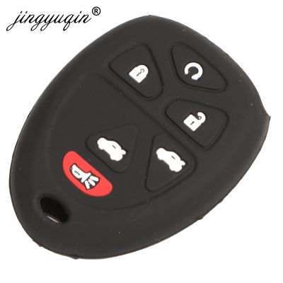 huawe jingyuqin 6 Buttons Silicone Car Key Cover for GMC Buick Chevrolet Impala Suburban Tahoe Trave Key Case