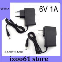 ixoo61 store AC DC 100V-240V 6V 1A Power Supply Adapter Charger Converter Transformer CCTV Camera LED Strip Lamp 5.5mm*2.5mm US EU Plug E1