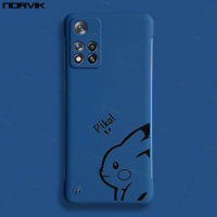 NORVIK ภาพยนตร์การ์ตูนน่ารักลาย Pika ไร้ขอบเคสโทรศัพท์สีฟ้าสำหรับ Xiaomi Mi 13 12 12 12 12T 11T 10T Lite Redmi Note 12 11 11S 10 9S POCO F5 X4 F4 M4 M3 GT Pro 4G 5G n11-2เคสฝาหลังสร้างสรรค์