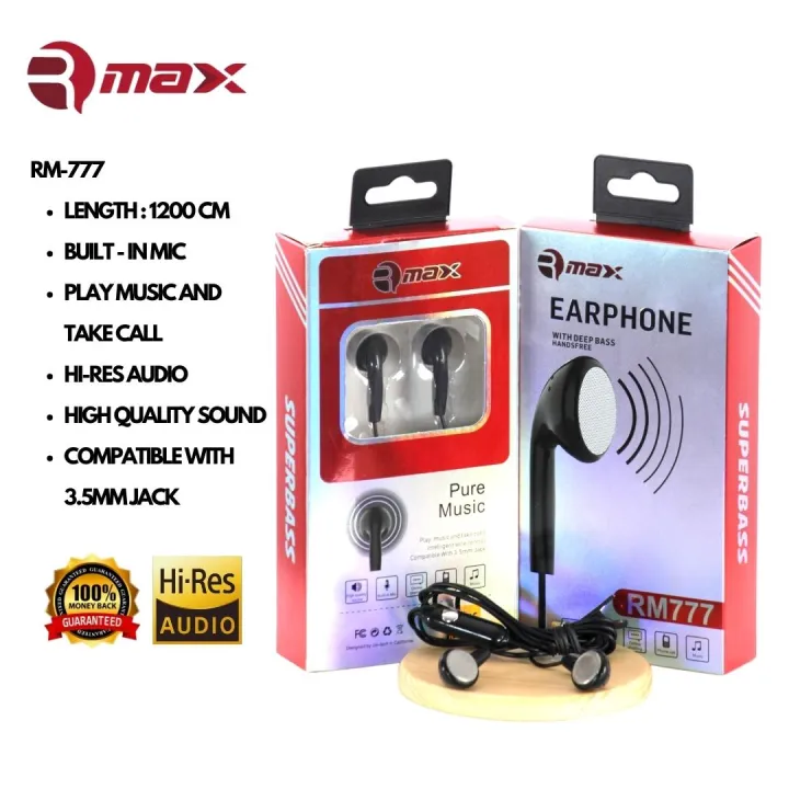 RMAX RM777 Earphone atau Headset Bagus Jernih Bass Lazada Indonesia