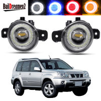 2 X Angel Eye Fog Light Assembly For Nissan X-Trail T30 2001-2006 30W Car Right Left LED Fog Daytime Running Lamp DRL 12V