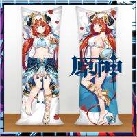 Anime Genshin ผลกระทบ Nilou Dakimakura Waifu พิมพ์สองด้านกอดร่างกายหมอนอิงปกของขวัญ