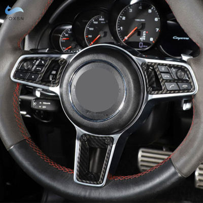 อุปกรณ์เสริมในรถยนต์ภายในพวงมาลัยฝาครอบล้อตัดสำหรับ Porsche Macan 2014-2020 2015-2020 718 2016-2020 918 2012-2015
