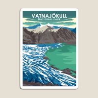 Vatnajokull National Park โปสเตอร์แม่เหล็กตู้เย็นที่มีสีสันของเล่นตกแต่งบ้านแม่เหล็กสำหรับตู้เย็นน่ารัก-GEIWH MALL