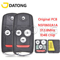 Datong World รถรีโมทคอนลสำหรับ Honda Acura MDX RDX 2007-2012 ID46ชิป313.8MHz N5F0602A1เดิม PCB อะไหล่พลิกคีย์