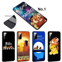 Casing หรับ iPhone 14 13 11 Pro Max 11 Mini 8+ 8 Plus FUL178 Lion King Hakuna Matata Pattern Phone เคสโทรศัพท์ อ่อนนุ่ม TPU Shockproof Black ปก