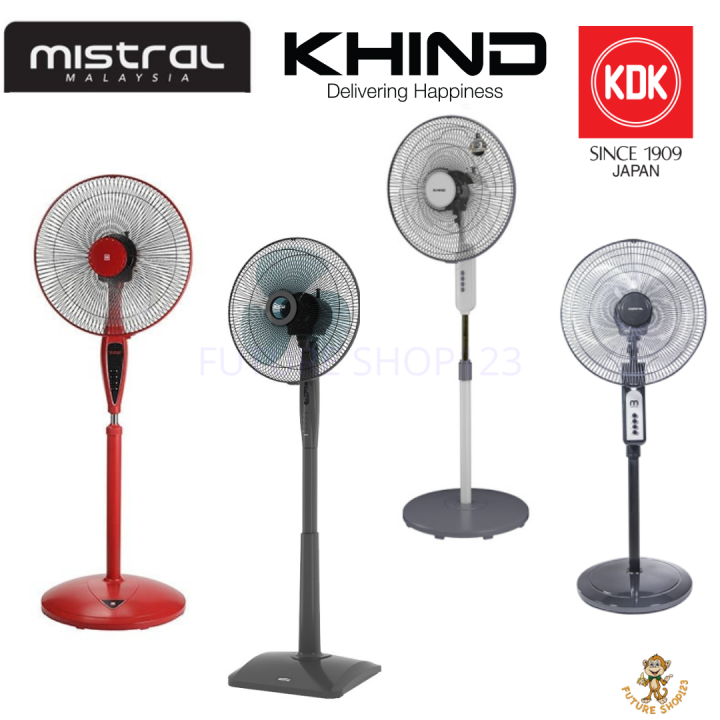KDK KX405/KX405 16'' Stand Fan (Deep Red/Metal Grey) Lazada